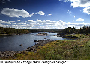 Der T�rne River, Nordschweden