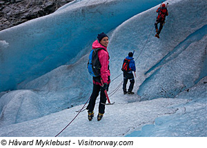 Gletscherwandern in Sogn und Fjordane, Norwegen