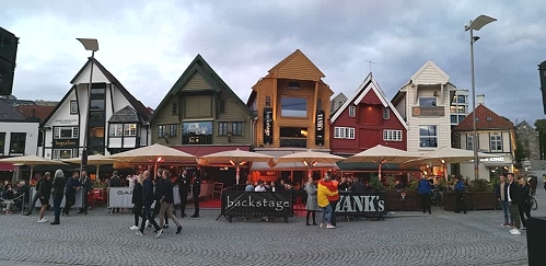 Stavanger Altstadt am Hafen