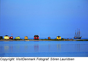 BadehÃ¤uschen am Strand von Ã†rÃ¸