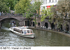 Kanal in Utrecht, Niederlande