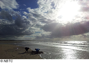 Strand von Cadzand, Zeeland, Niederlande