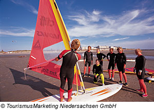 Surfschule auf Borkum, Niedersachsen
