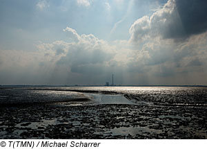 Blick Ã¼ber den Jadebusen auf Wilhelmshaven 