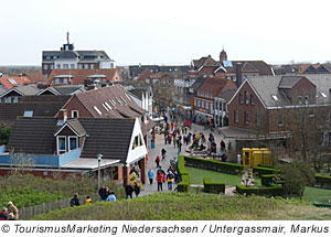 Blick auf den Ort Langeoog