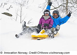 Schlitteln in Norwegen