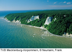 Kreidefelsen auf der Insel Rügen, Ostsee