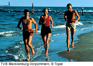 Jogger am Strand von Usedom